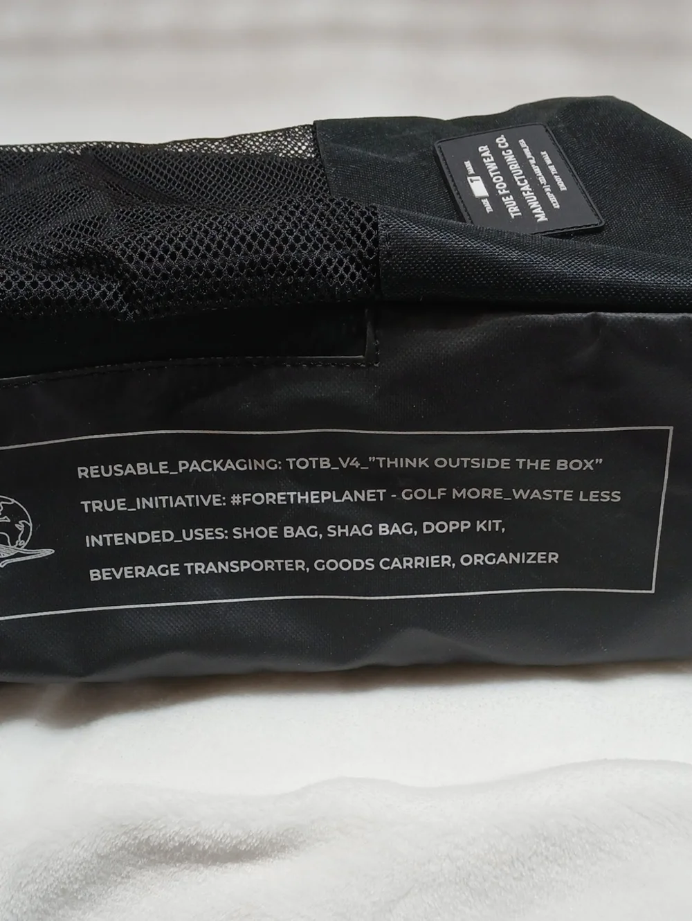 Black Mesh Travel Shoe Bag NWT Unisex